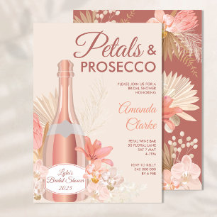 Convites Chá de panela Petals & Prosecco Boho