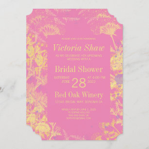 Convites Chá de panela Pintado de Flores Amarelas