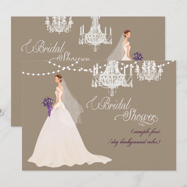 Convites chá de panela PixDezines/Ocasião DIY+cor (Frente/Verso)