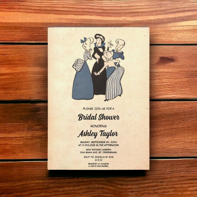 Convites Chá de panela Pop de Na moda de Arte Retroativa Vi (Criador carregado)