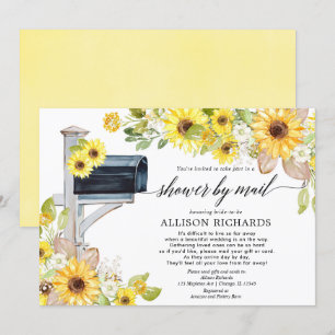 Convites Chá de panela por flores brancas e amarelas de cor