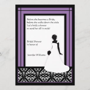 Convites Chá de panela preto, branco e Bonito para o Damas