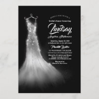 Chá de panela Preto De Vestido Elegante De Silver 