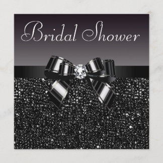 Convites Chá de panela preto dos Sequins, do arco & do