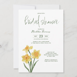 Convites CHÁ DE PANELA   Primavera Daffodils