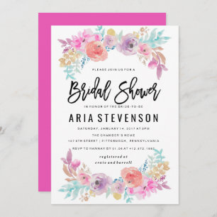 Convites Chá de panela Primavera de Aquarela