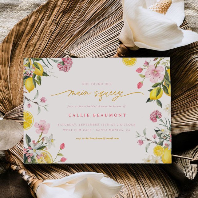 Convites Chá de panela principal do partido Lemon Squeeze (Criador carregado)