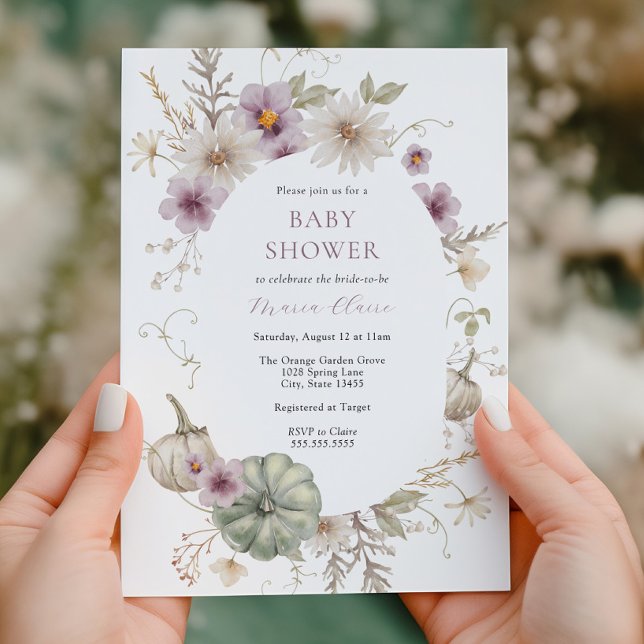 Convites Chá de panela Pumpkin bonito (Criador carregado)