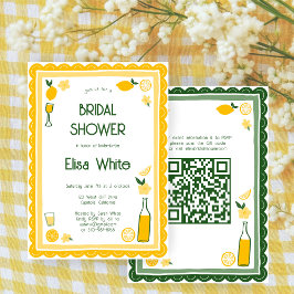 Convites Chá de panela QR PERSONALIZADO de Limoncello Lemon