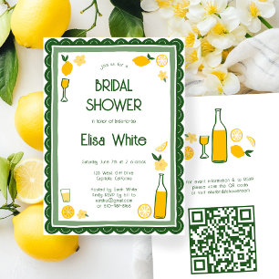 Convites Chá de panela QR PERSONALIZADO de Limoncello Lemon