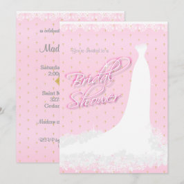 Convites Chá de panela Religioso Belo Pink Satin