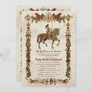 Convites Chá de panela Renascentista Medieval