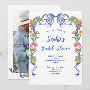 Convites Chá de panela Retroativo Escrivível Desenhado à Mã