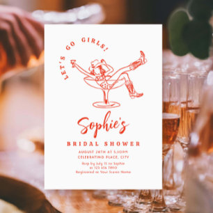 Convites Chá de panela Retroativo Escrivível Desenhado à Mã