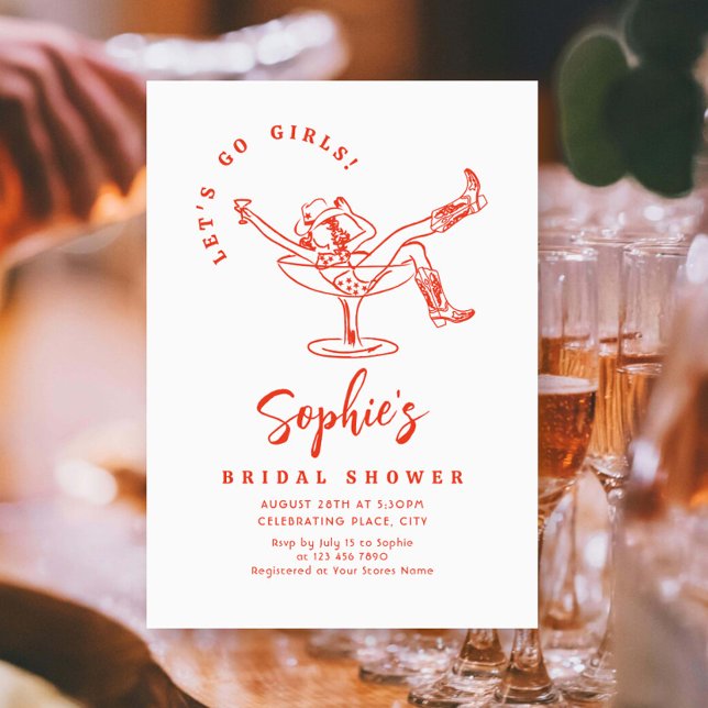 Convites Chá de panela Retroativo Escrivível Desenhado à Mã (Criador carregado)