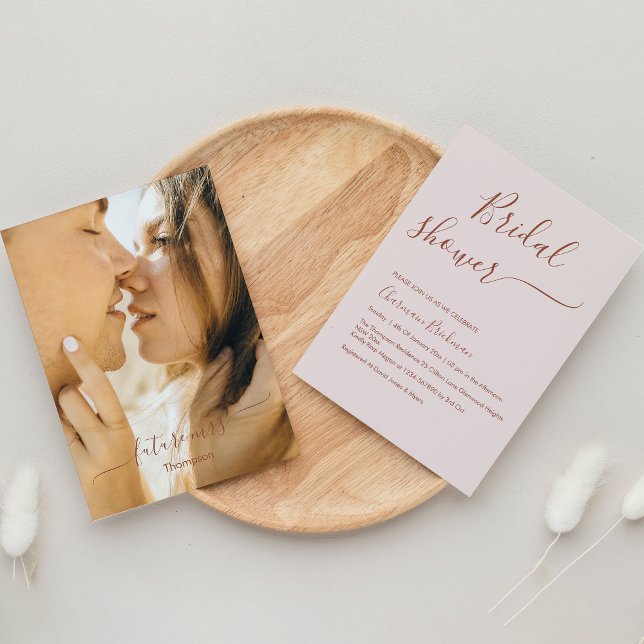 Convites Chá de panela Romântico da Caligrafia de Script El (Criador carregado)