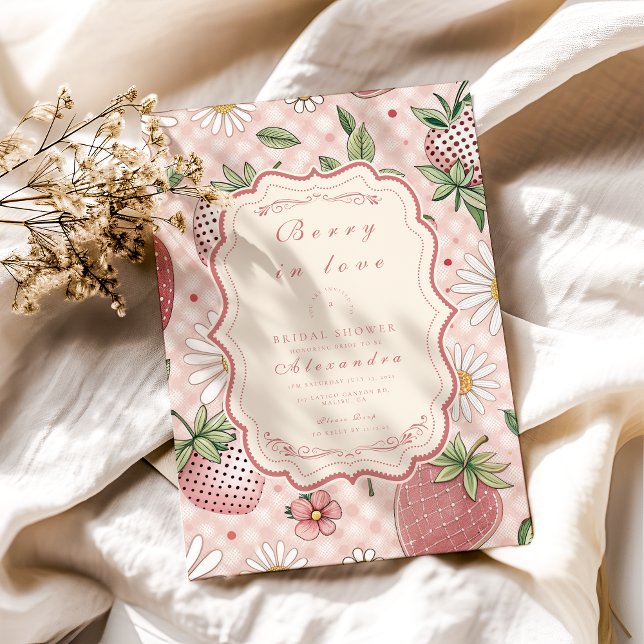 Convites Chá de panela Romântico de Jardim Berry (Criador carregado)