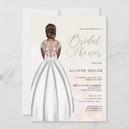 Convites Chá de panela Romântico de Vestido de Casamento El