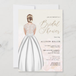 Convites Chá de panela Romântico de Vestido de Casamento El