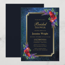 Chá de panela Rosa Azul Dourado Borgonha marinho