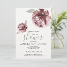 Convites Chá de panela Rosa bohemian Dusty