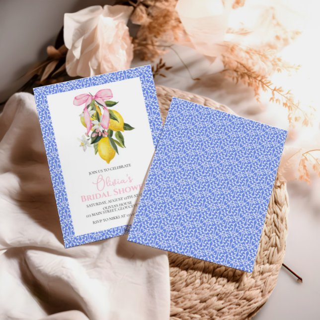 Convites Chá de panela rosa de Arco Dolce Vita Lemon (Criador carregado)