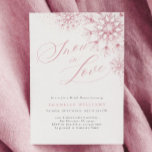Convites Chá de panela Rosa de Neve no Amor<br><div class="desc">Comemore o amor com nosso Chá de panela Pink Snow in Love, com flocos de neve delicados de aquarela em um rosa pincel suave. O elegante roteiro de caligrafia emparelhado com sotaques sutis de relva-reluz adiciona um toque chic, festivo, perfeito para um chá de panela de inverno nas terras maravilhosas....</div>