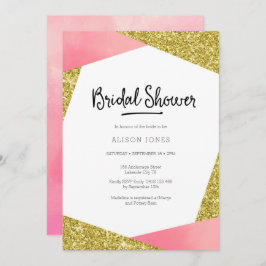 Convites Chá de panela | Rosa e brilho