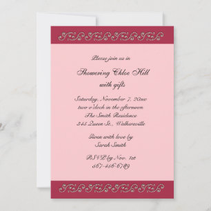 Convites Chá de panela Rosa e Pérolas