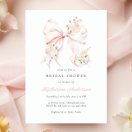 Convites Chá de panela Rosa Floral