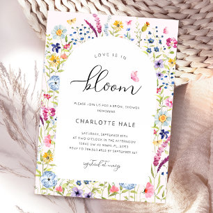 Convites Chá de panela Rosa Floral Elegante