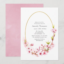 Convites Chá de panela Rosa Primavera Cherry Blossom