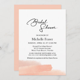 Convites Chá de panela rosa romântico elegante