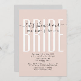 Convites Chá de panela Rosa Simples