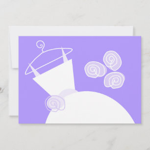 Convites chá de panela Roxo de Casamento horizontal