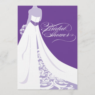 Convites Chá de panela Roxo Elegante