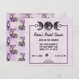 Convites Chá de panela Roxo Rosa Gótico Wicca