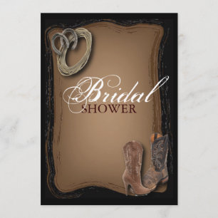 Convites chá de panela russa de cowboy do oeste