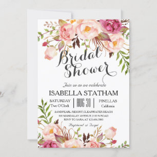 Convites Chá de panela Russo Chic Floral Wreath2