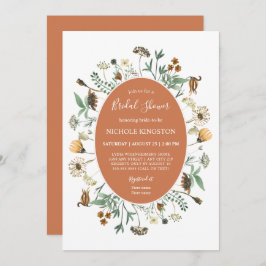 Convites Chá de panela Russo de Flores Selvagens