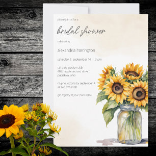 Convites Chá de panela Russo de Girassóis