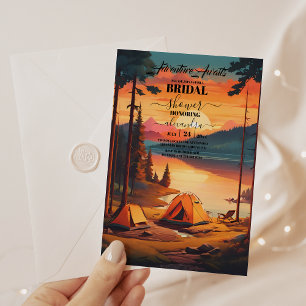 Convites Chá de panela Russo Elegante Da Floresta De Montan