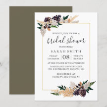 Chá de panela Rustic Elegance Pine Cone e Fern