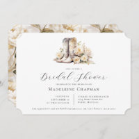 Chá de panela Rustic Floral Watercolor Boots