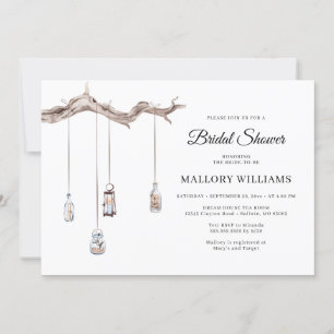 Convites Chá de panela Rustic Hanging Lanterns