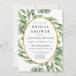 Convites Chá de panela Rustic Sage Eucalyptus Greenery