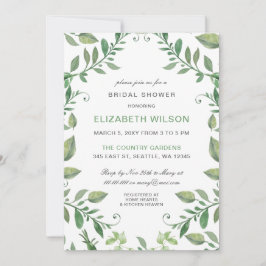 Convites Chá de panela Rustic Watercolor