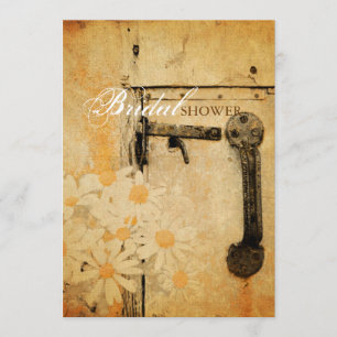 Convites chá de panela rústico da margarida do verão do