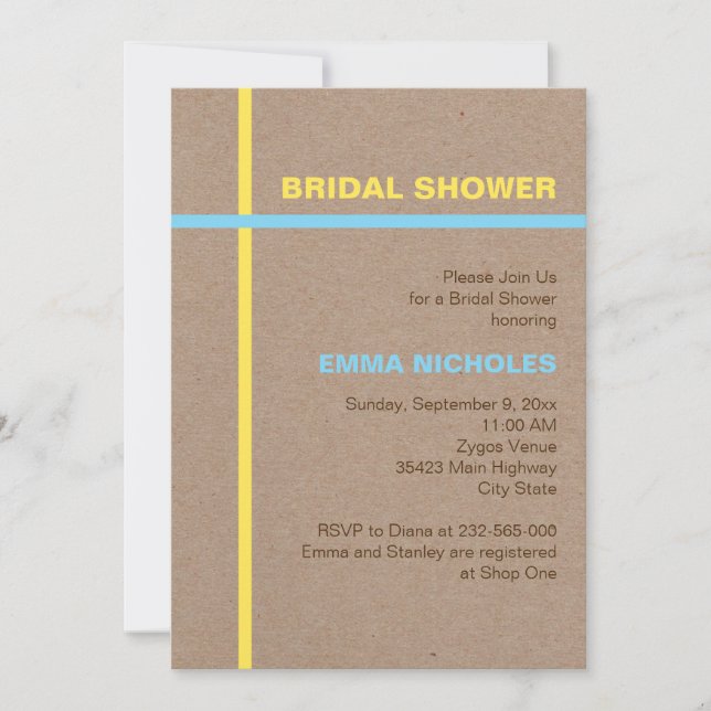 Convites Chá de panela rústico das bandas e tipografia mode (Frente)