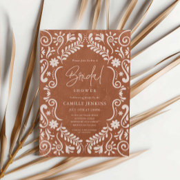 Convites Chá de panela Rústico Mexicano Papel Picado